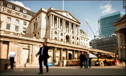 The Bank of England dominates Threadneedle Street, London